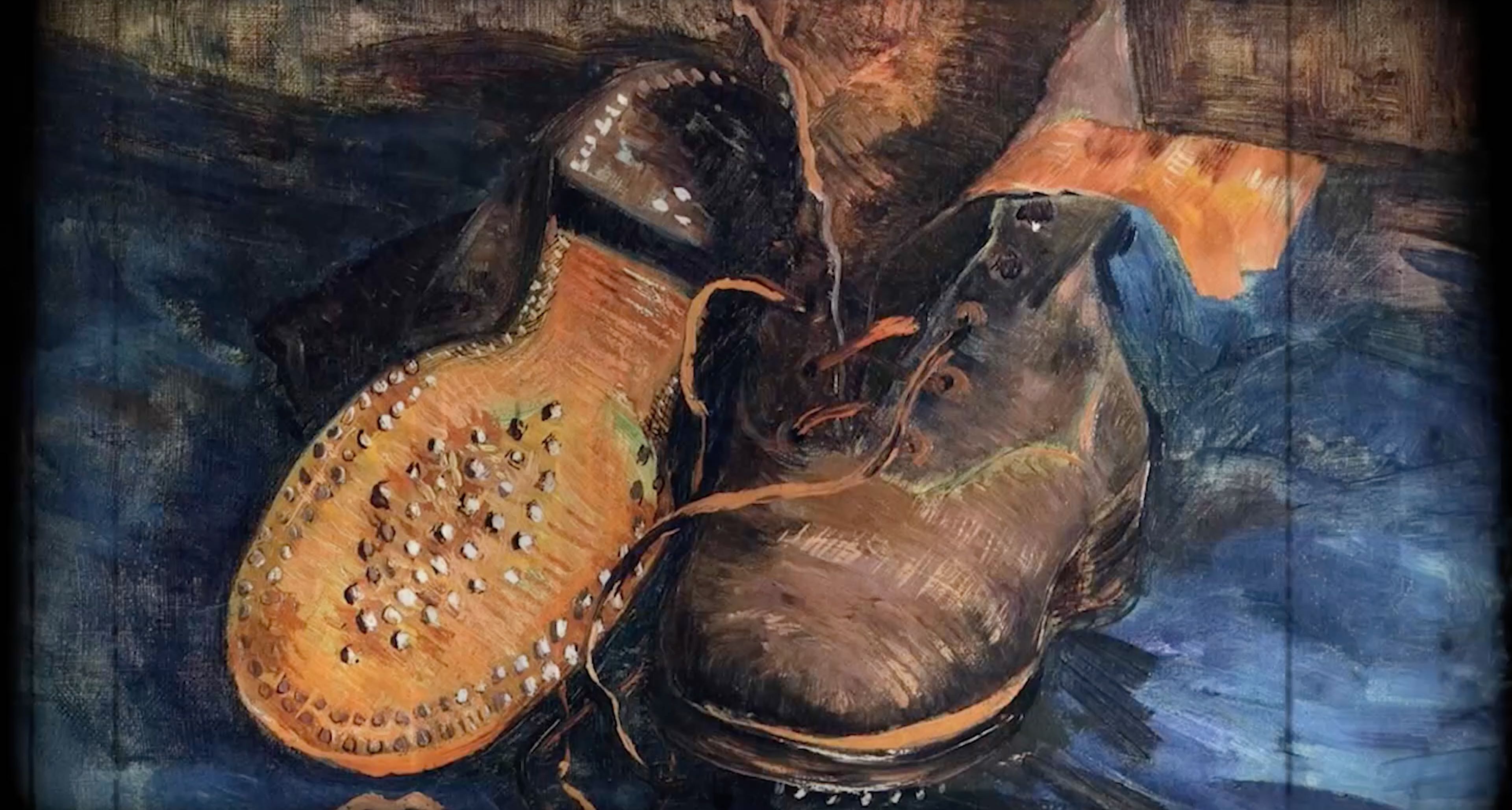Около полутора часов пара туфель. Винсент Ван Гог башмаки. Ван Гог башмаки 1886. Сапоги Ван Гога. Ботинки Ван Гога картина.